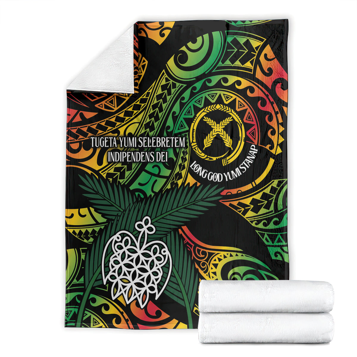 Vanuatu Indipendens Dei Blanket Mix Traditional Sand Drawing