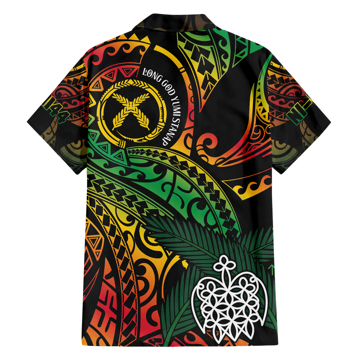 Vanuatu Indipendens Dei Family Matching Tank Maxi Dress and Hawaiian Shirt Mix Traditional Sand Drawing