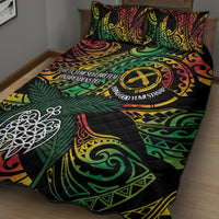 Vanuatu Indipendens Dei Quilt Bed Set Mix Traditional Sand Drawing