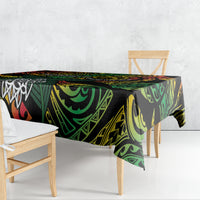 Vanuatu Indipendens Dei Tablecloth Mix Traditional Sand Drawing