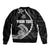 Personalised Guam Bomber Jacket Tribal Turtles Curves Style - Black LT7 - Polynesian Pride