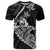 Custom Guam T Shirt Tribal Turtles Curves Style Black LT7 Black - Polynesian Pride