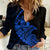 Personalised Guam Women Casual Shirt Tribal Turtles Curves Style - Blue LT7 Female Blue - Polynesian Pride