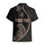 Personalised Guam Hawaiian Shirt Tribal Turtles Curves Style - Brown LT7 - Polynesian Pride