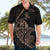 Personalised Guam Hawaiian Shirt Tribal Turtles Curves Style - Brown LT7 - Polynesian Pride