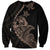 Personalised Guam Sweatshirt Tribal Turtles Curves Style - Brown LT7 Unisex Brown - Polynesian Pride