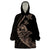 Personalised Guam Wearable Blanket Hoodie Tribal Turtles Curves Style - Brown LT7 One Size Brown - Polynesian Pride