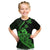 Personalised Guam Kid T Shirt Tribal Turtles Curves Style - Green LT7 Green - Polynesian Pride