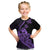 Personalised Guam Kid T Shirt Tribal Turtles Curves Style - Purple LT7 Purple - Polynesian Pride