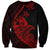 Personalised Guam Sweatshirt Tribal Turtles Curves Style - Red LT7 Unisex Red - Polynesian Pride