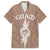 Personalised Guam Hawaiian Shirt Chamoro Latte Stone Mix Tropical - Brown LT7 Brown - Polynesian Pride