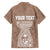 Personalised Guam Hawaiian Shirt Chamoro Latte Stone Mix Tropical - Brown LT7 - Polynesian Pride