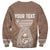 Personalised Guam Sweatshirt Chamoro Latte Stone Mix Tropical - Brown LT7 - Polynesian Pride