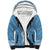 Personalised Guam Sherpa Hoodie Chamoro Latte Stone Mix Tropical - Blue LT7 Unisex Blue - Polynesian Pride