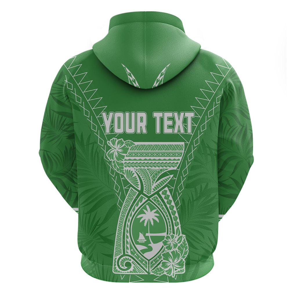 Custom Guam Hoodie Chamoro Latte Stone Mix Tropical Green LT7 - Polynesian Pride