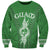 Personalised Guam Sweatshirt Chamoro Latte Stone Mix Tropical - Green LT7 Unisex Green - Polynesian Pride