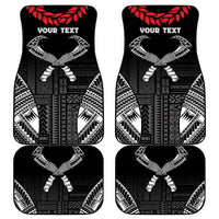 Personalized Talofa Samoa Car Mats Ulafala With Toa Nifo'oti - Black