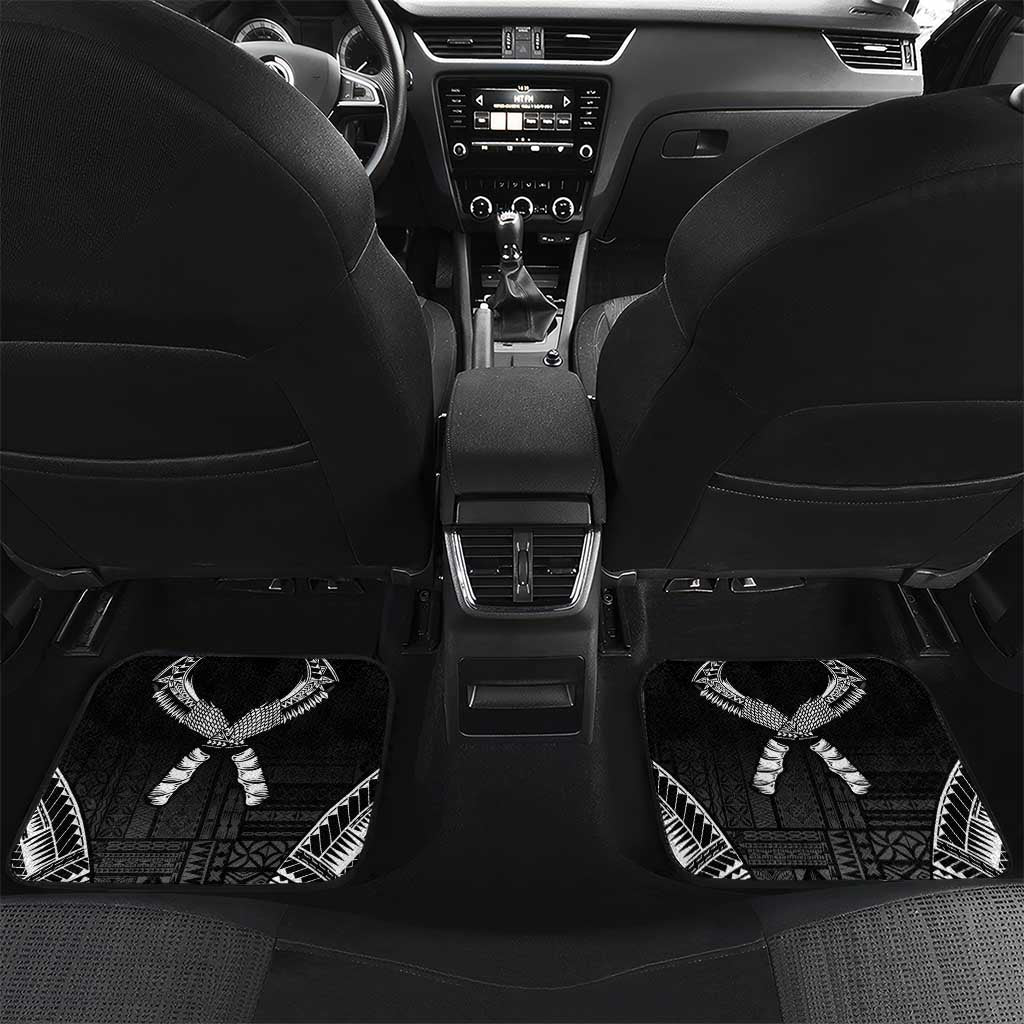 Personalized Talofa Samoa Car Mats Ulafala With Toa Nifo'oti - Black