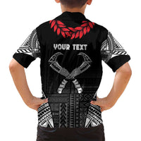 Personalized Talofa Samoa Family Matching Tank Maxi Dress and Hawaiian Shirt Ulafala With Toa Nifo'oti - Black LT7 - Polynesian Pride