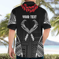Personalized Talofa Samoa Hawaiian Shirt Ulafala With Toa Nifo'oti - Black