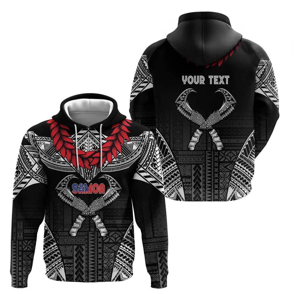 Personalized Talofa Samoa Hoodie Ulafala With Toa Nifo'oti - Black