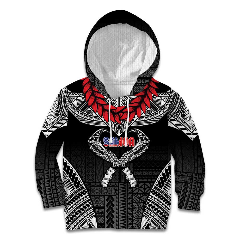 Personalized Talofa Samoa Kid Hoodie Ulafala With Toa Nifo'oti - Black LT7 Hoodie Black - Polynesian Pride