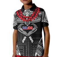Personalized Talofa Samoa Kid Polo Shirt Ulafala With Toa Nifo'oti - Black LT7 Kid Black - Polynesian Pride