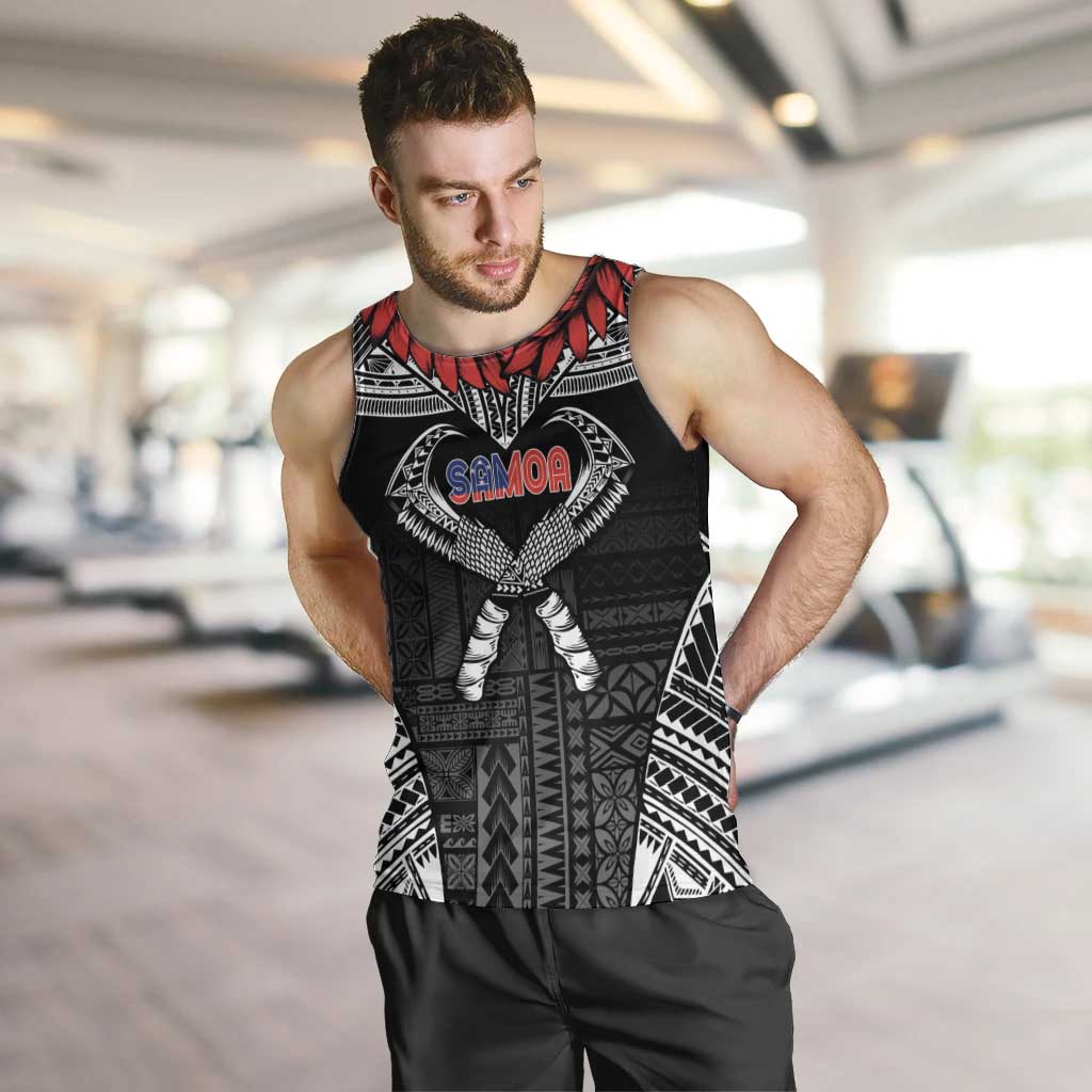 Personalized Talofa Samoa Men Tank Top Ulafala With Toa Nifo'oti - Black