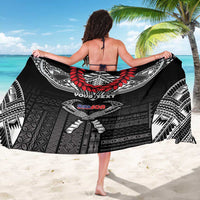 Personalized Talofa Samoa Sarong Ulafala With Toa Nifo'oti - Black