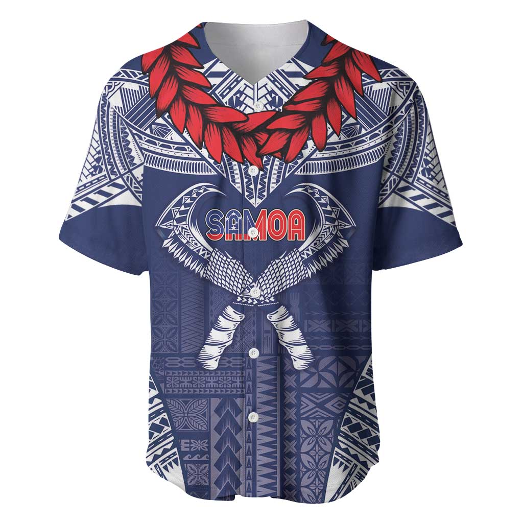 Personalized Talofa Samoa Baseball Jersey Ulafala With Toa Nifo'oti - Blue LT7 Blue - Polynesian Pride
