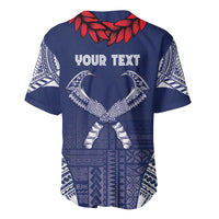 Personalized Talofa Samoa Baseball Jersey Ulafala With Toa Nifo'oti - Blue LT7 - Polynesian Pride