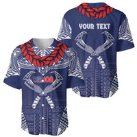 Personalized Talofa Samoa Baseball Jersey Ulafala With Toa Nifo'oti - Blue LT7 - Polynesian Pride