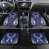 Personalized Talofa Samoa Car Mats Ulafala With Toa Nifo'oti - Blue