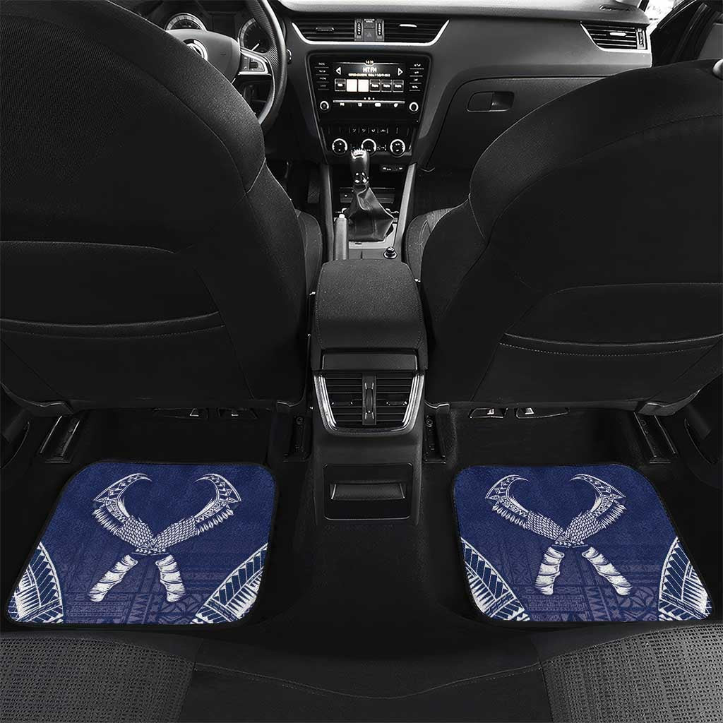Personalized Talofa Samoa Car Mats Ulafala With Toa Nifo'oti - Blue