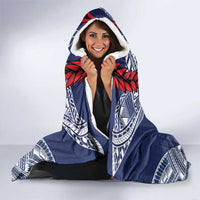 Personalized Talofa Samoa Hooded Blanket Ulafala With Toa Nifo'oti - Blue LT7 - Polynesian Pride