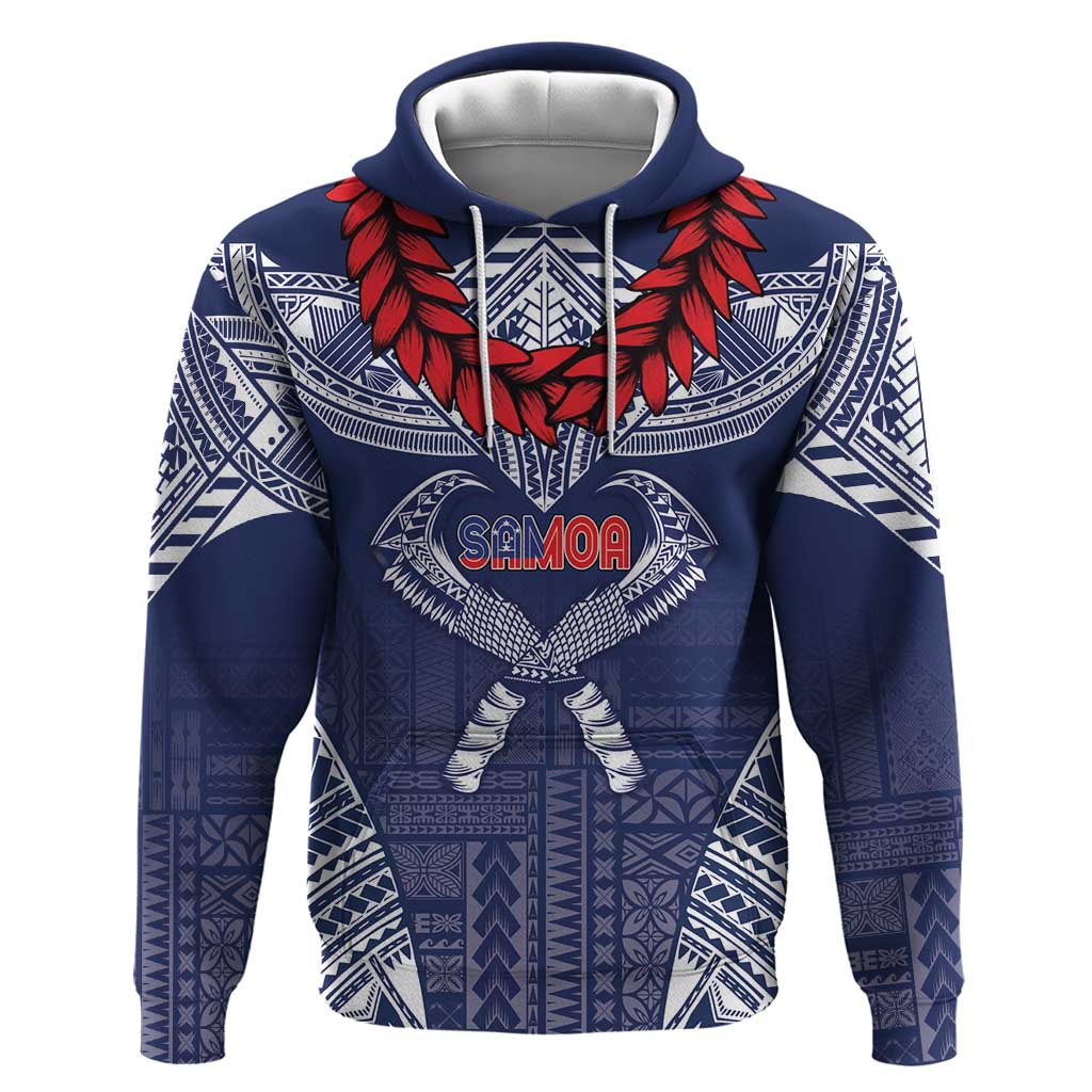 Personalized Talofa Samoa Hoodie Ulafala With Toa Nifo'oti - Blue