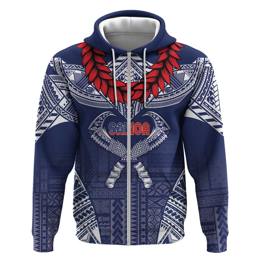 Personalized Talofa Samoa Hoodie Ulafala With Toa Nifo'oti - Blue