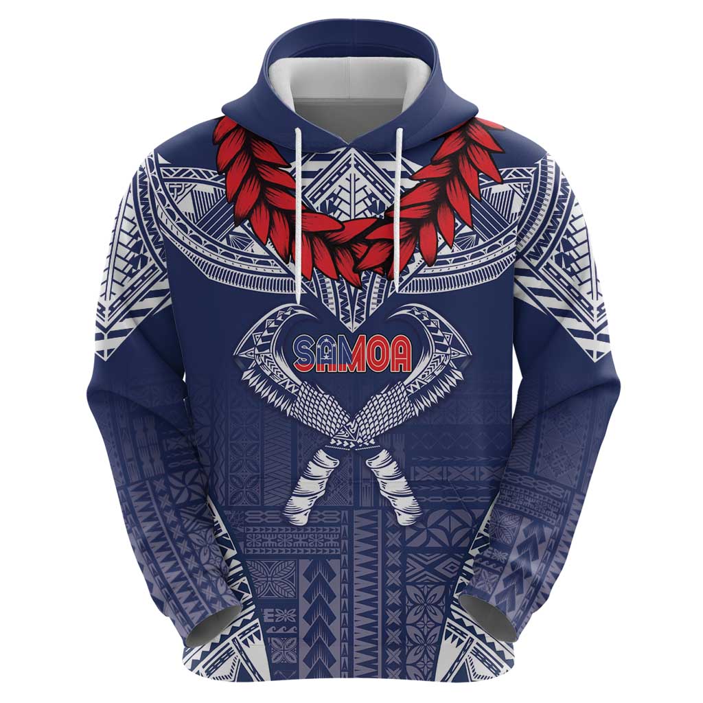 Personalized Talofa Samoa Zip Hoodie Ulafala With Toa Nifo'oti - Blue