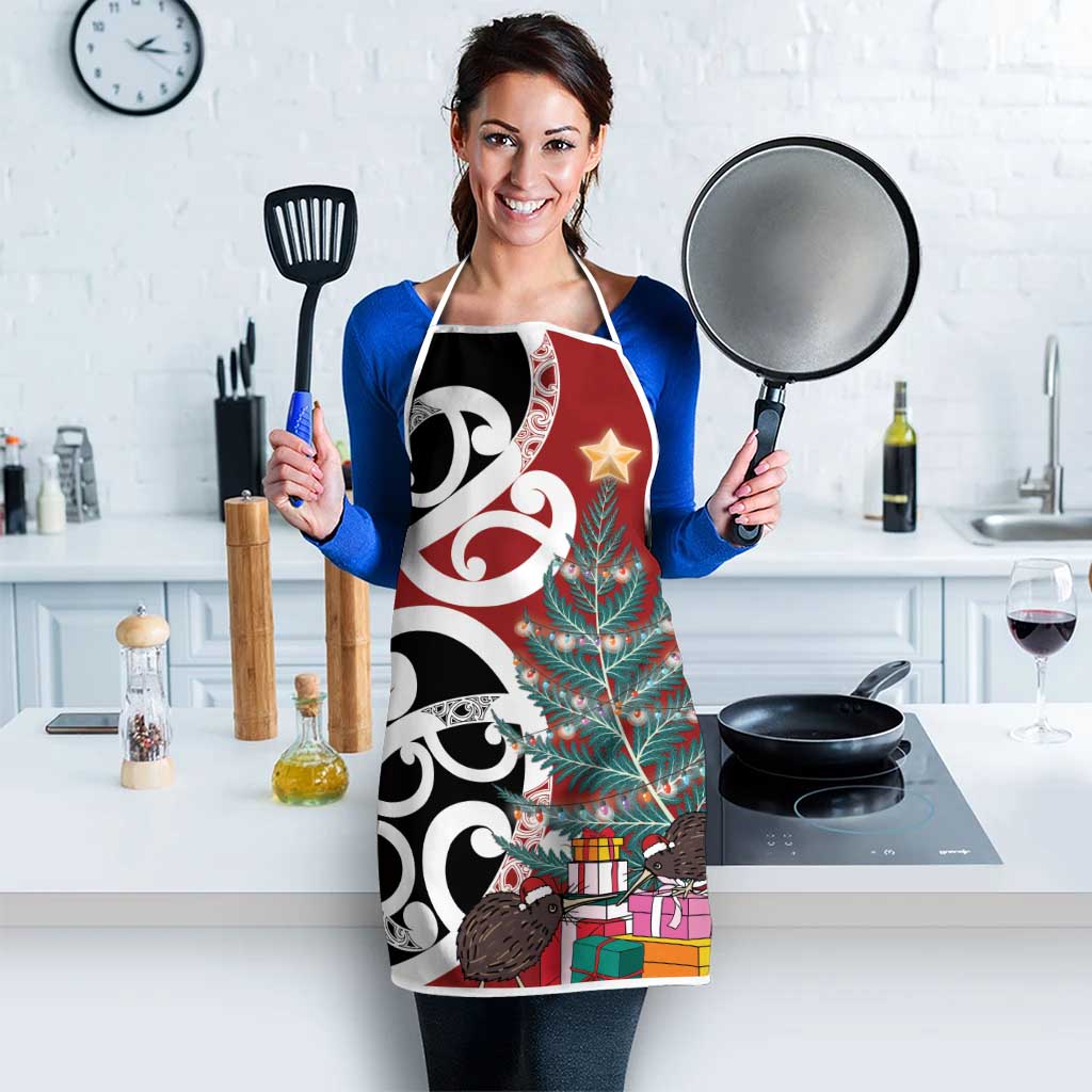 New Zealand Silver Fern Christmas Tree Apron Meri Kirihimete - Polynesian Pride