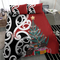 New Zealand Silver Fern Christmas Tree Bedding Set Meri Kirihimete - Polynesian Pride