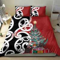New Zealand Silver Fern Christmas Tree Bedding Set Meri Kirihimete - Polynesian Pride