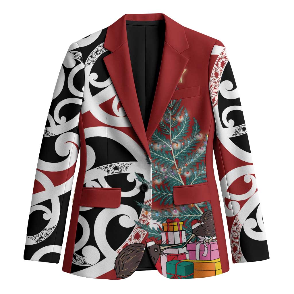 New Zealand Silver Fern Christmas Tree Blazer Meri Kirihimete - Polynesian Pride