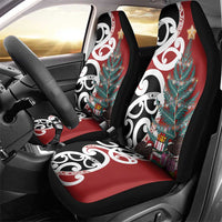 New Zealand Silver Fern Christmas Tree Car Seat Cover Meri Kirihimete - Polynesian Pride