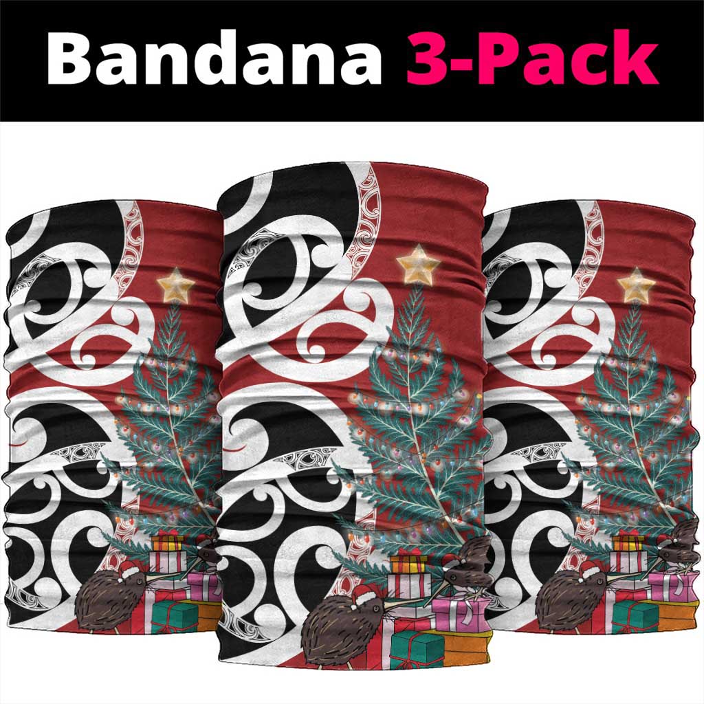 New Zealand Silver Fern Christmas Tree Neck Gaiter Meri Kirihimete - Polynesian Pride