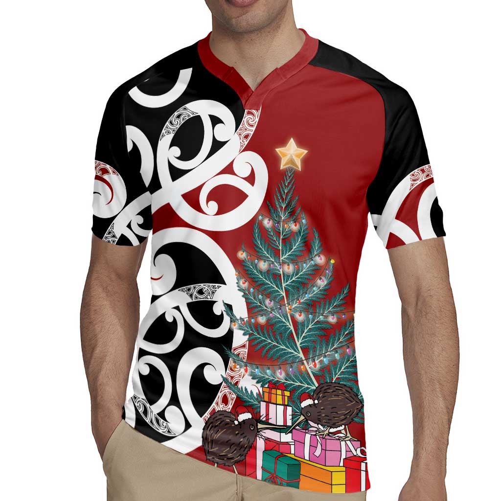 New Zealand Silver Fern Christmas Tree Rugby Jersey Meri Kirihimete - Polynesian Pride