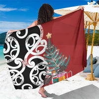 New Zealand Silver Fern Christmas Tree Sarong Meri Kirihimete - Polynesian Pride