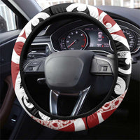 New Zealand Silver Fern Christmas Tree Steering Wheel Cover Meri Kirihimete - Polynesian Pride