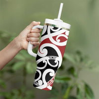 New Zealand Silver Fern Christmas Tree Tumbler With Handle Meri Kirihimete - Polynesian Pride