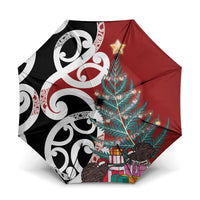 New Zealand Silver Fern Christmas Tree Umbrella Meri Kirihimete - Polynesian Pride