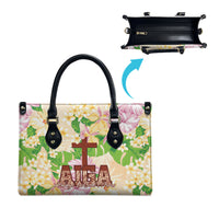 Samoa AIGA Floral Theme Leather Bag Always In God's Arms LT7 - Polynesian Pride